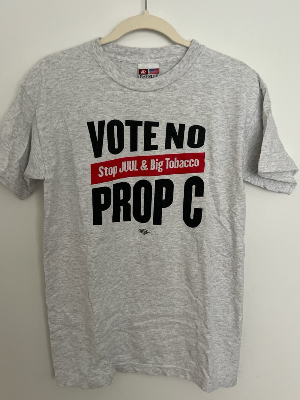 VOTE NO PROP C Graphic Tee - Light Heather Gray